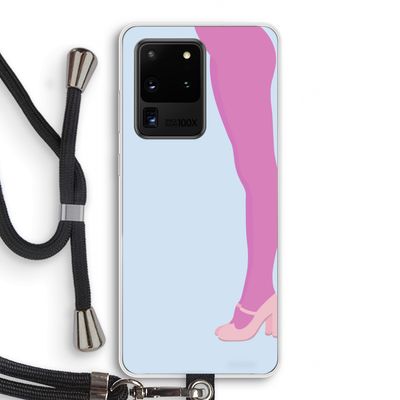 Pink panty: Samsung Galaxy S20 Ultra Transparant Hoesje met koord