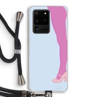 Pink panty: Samsung Galaxy S20 Ultra Transparant Hoesje met koord