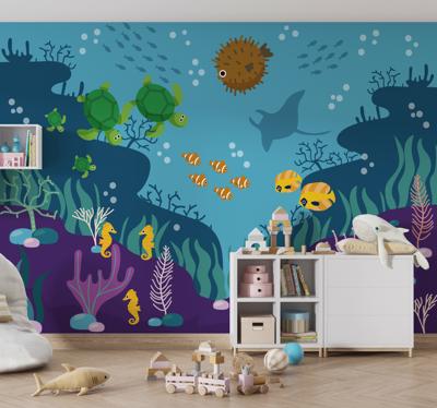 Dieren fotobehang vissen in het water