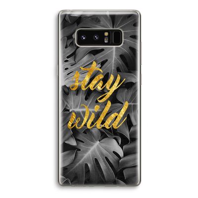 Stay wild: Samsung Galaxy Note 8 Transparant Hoesje