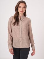A-lijn blouse met opstaande ruches kraag