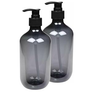 Benson Zeepdispenser - 2x - blauwgrijs - 500 ml - zeeppompje - D7 x H19 cm