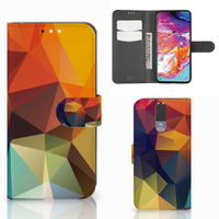 Samsung Galaxy A70 Book Case Polygon Color