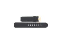 Horlogeband Jacob Jensen 414 / 410 Leder/Kunststof Zwart 17mm