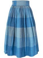 Issey Miyake Pre-Owned check wrap skirt - Bleu - thumbnail