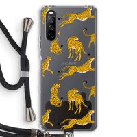 Luipaard: Sony Sony Xperia 10 III Transparant Hoesje met koord