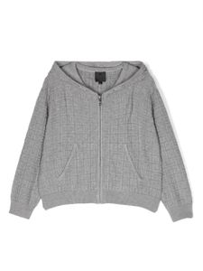 Givenchy Kids cardigan à motif en jacquard - Gris