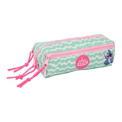 Pennenetui met 3 vakken Lilo & Stitch Ice cream Roze 22 x 8,5 x 6 cm