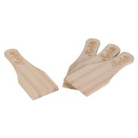 Cook Concept Gourmetspatels - 4x - dennenhout - 12 x 4 cm - gourmetten - racletten - grillen