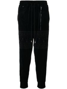 Mastermind World pantalon de jogging en velours à logo - Noir