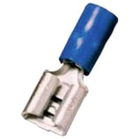 Intercable 180896 Platte stekker (female) Vertint Insteekbreedte: 6.3 mm Insteekdikte: 0.8 mm Deels geïsoleerd Blauw 1 stuk(s)