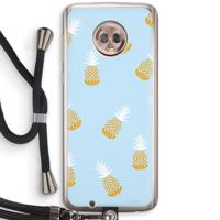 Ananasjes: Motorola Moto G6 Transparant Hoesje met koord