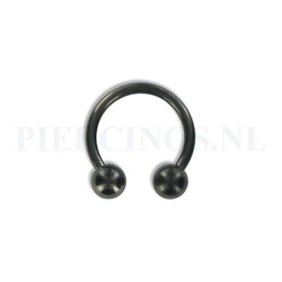 Circulair barbell zwart 1.6 mm L