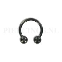Circulair barbell zwart 1.6 mm L