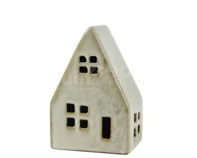 Huisje Porselein Bruin 12cm
