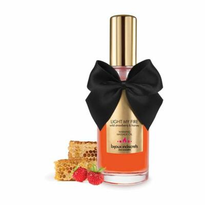 Erotische Massageolie Bijoux Cosmetiques Light My Fire 100 ml Aardbei Warmte Effect