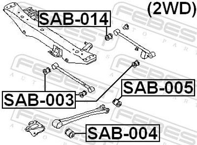 Draagarmrubber SAB004
