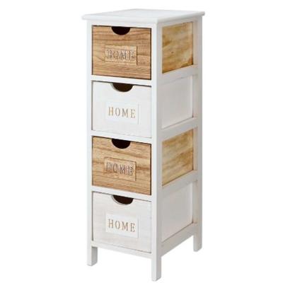 Ladekast Gift Decor Home Wit Bruin 26 x 81 x 31,6 cm