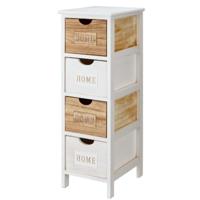 Ladekast Gift Decor Home Wit Bruin 26 x 81 x 31,6 cm