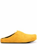 Marni chaussons Fussbett Sabot en raphia - Jaune
