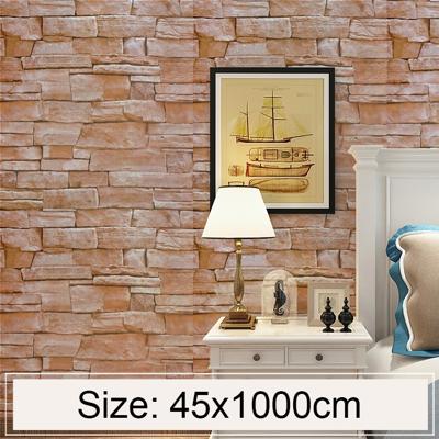 Leisteen creatieve 3D steen baksteen decoratie behang Stickers slaapkamer woonkamer muur waterdicht Wallpaper Roll grootte: 45 * 1000cm