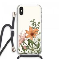 Floral bouquet: iPhone XS Max Transparant Hoesje met koord