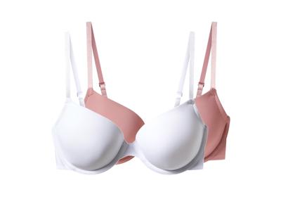 esmara Set van 2 dames BH&apos;s (Roze/wit, 85B)