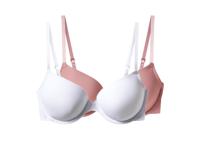 esmara Set van 2 dames BH&apos;s (Roze/wit, 85B)