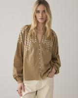 Summum Blouse Cotton Branches 2s3449-12439 Blouse 703 Khaki
