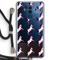 Musketon Unicorn: Huawei Mate 10 Pro Transparant Hoesje met koord