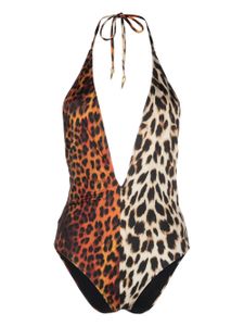 Roberto Cavalli maillot de bain à imprimé léopard - Orange