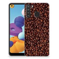 Samsung Galaxy A21 | Siliconen Case | Koffiebonen