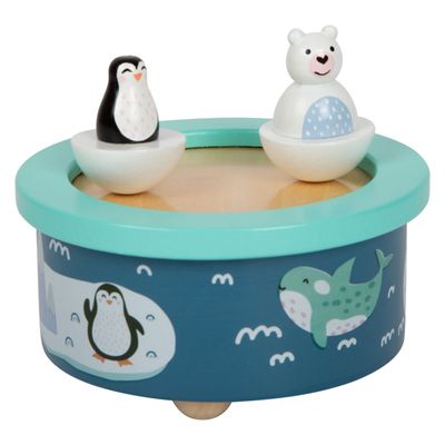 Small Foot houten muziekdoos noordpool opwindbaar