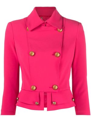 Elisabetta Franchi veste cintrée à boutonnière croisée - Rose
