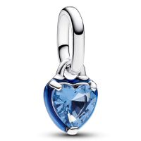 Pandora Me 793042C02 Hangbedel Blue Chakra Heart Mini Dangle zilver-emaille-synth.kristal blauw - thumbnail