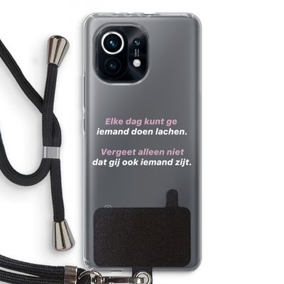 gij zijt ook iemand: Xiaomi Mi 11 Transparant Hoesje met koord