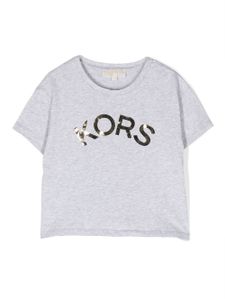 Michael Kors Kids t-shirt en coton à logo imprimé - Gris