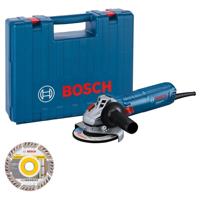 Bosch Blauw gws 12-125 haakse slijper | incl. koffer en diamantschijf - 06013a6102