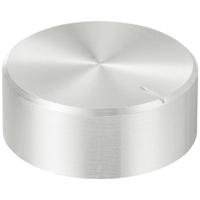 TRU COMPONENTS TC-11696464 Draaiknop Met knopmarkering Zilver (Ø x h) 25 mm x 10 mm Aluminium, Plastic 1 stuk(s) - thumbnail