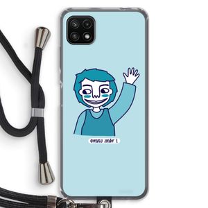 Zwaai: Samsung Galaxy A22 5G Transparant Hoesje met koord