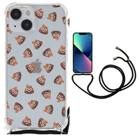 Doorzichtige Silicone Hoesje voor iPhone 14 Plus Poep Emojis - thumbnail