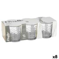 Glazenset Vivalto 79065 79065 Transparant Glas Golven 265 ml (8 Stuks)