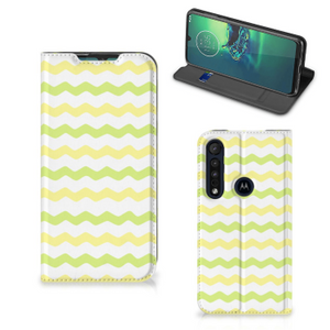 Motorola G8 Plus Hoesje met Magneet Waves Yellow