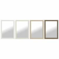 Wandspiegel DKD Home Decor Bruin Zwart Donker grijs Ivoor 70 x 2 x 97 cm (4 Stuks)