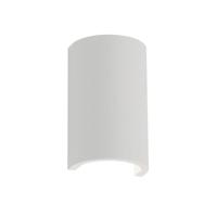 Artdelight Wandlamp Nantes glad H 18 cm gips wit