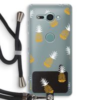 Ananasjes: Sony Xperia XZ2 Compact Transparant Hoesje met koord