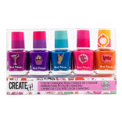 Create It! beauty color changing nagellak, 5st.