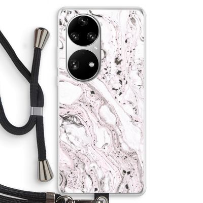 Mengelmoes: Huawei P50 Pro Transparant Hoesje met koord