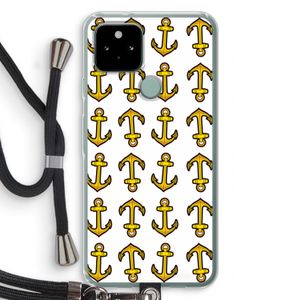 Musketon Anchor: Pixel 5 Transparant Hoesje met koord