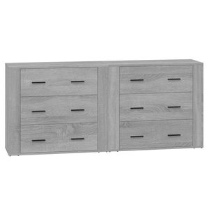 The Living Store Dressoir - Klassiek - Meubelen - 80x33x70cm - Grijs Sonoma Eiken